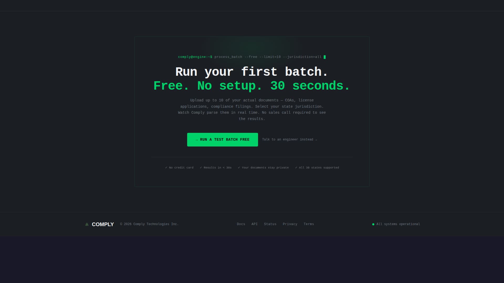 Comply - Ruthless Cannabis Landing Page Template
