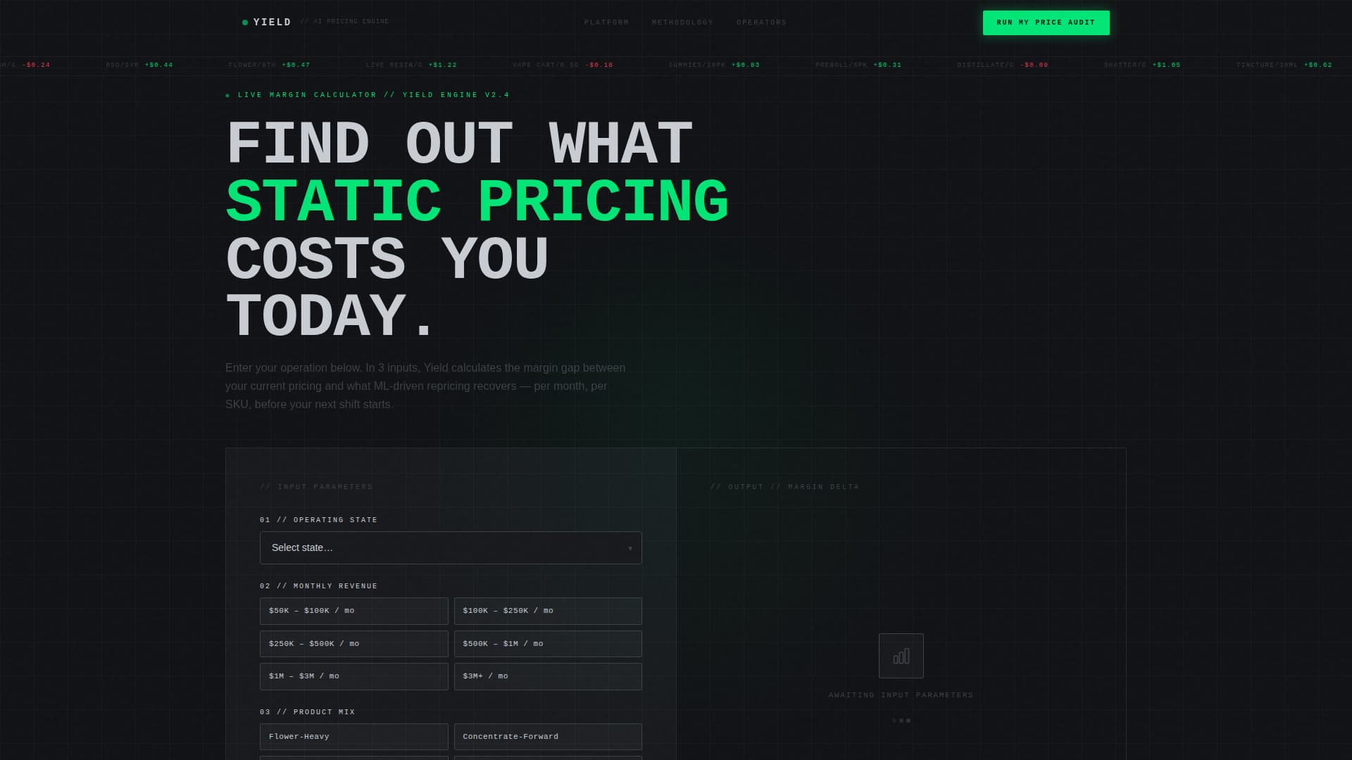 Yield - Dynamic Cannabis Landing Page Template