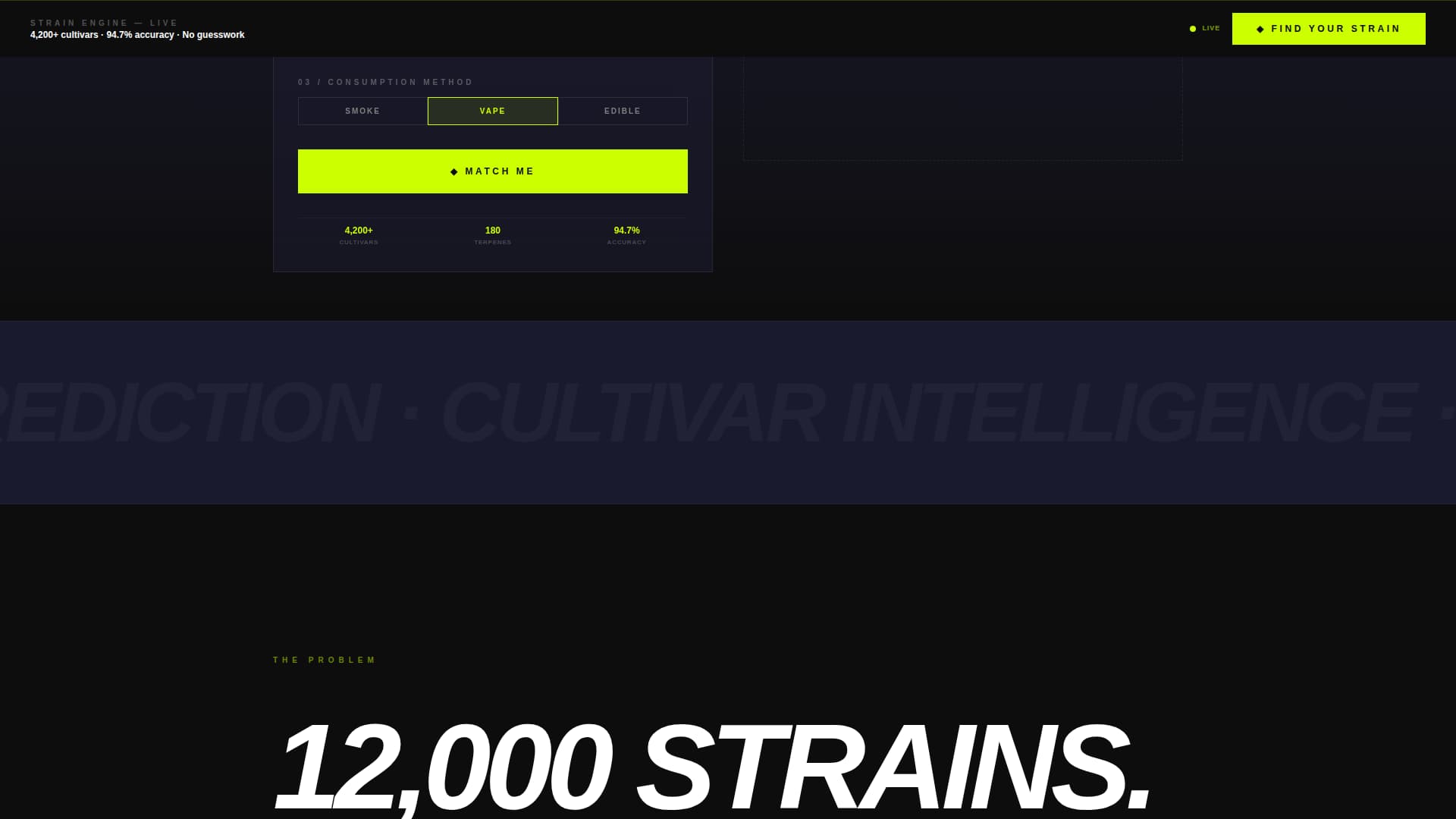 Strain - Precision Cannabis Landing Page Template