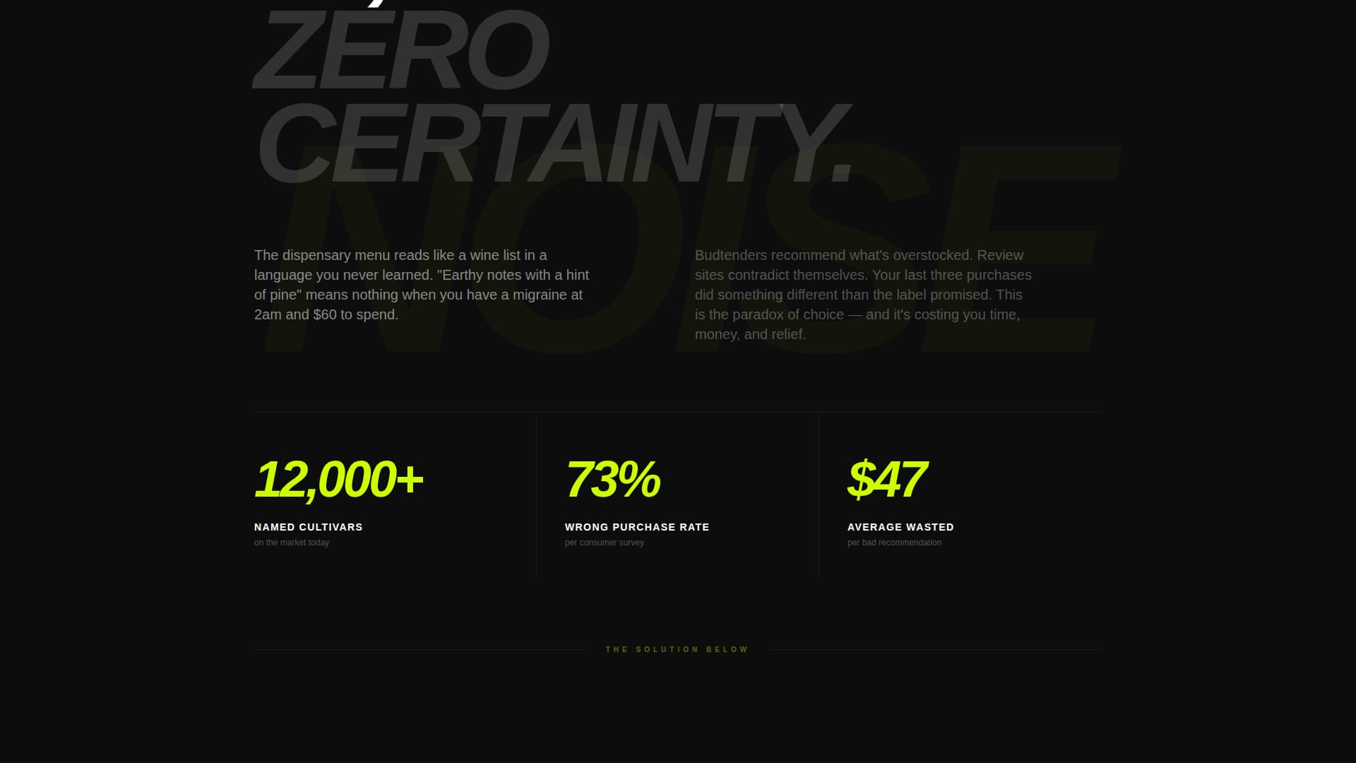 Strain - Precision Cannabis Landing Page Template