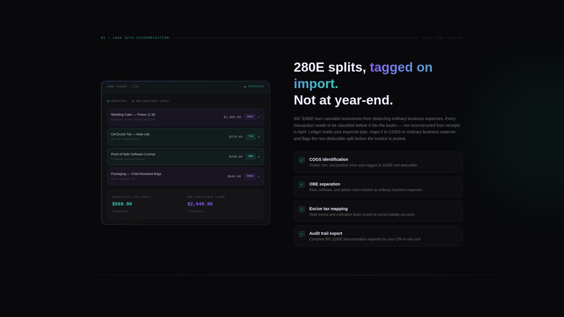 Ledger - Compliant Cannabis Landing Page Template