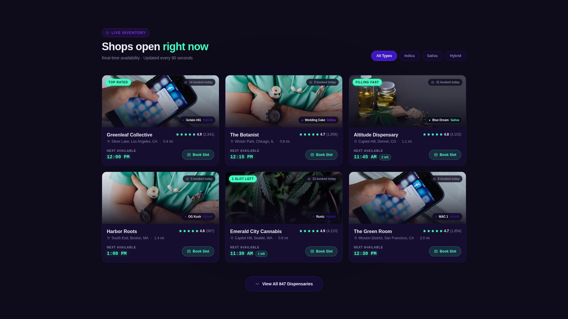 Sesh - Electric Cannabis Landing Page Template