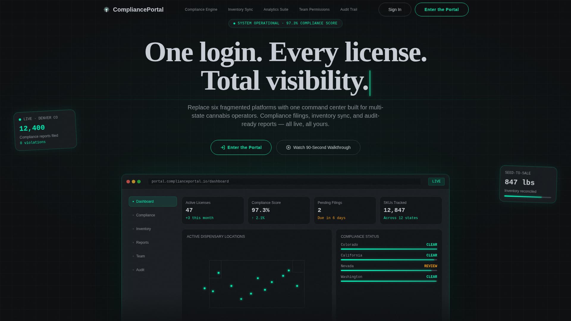 Portal - Precision Cannabis Landing Page Template