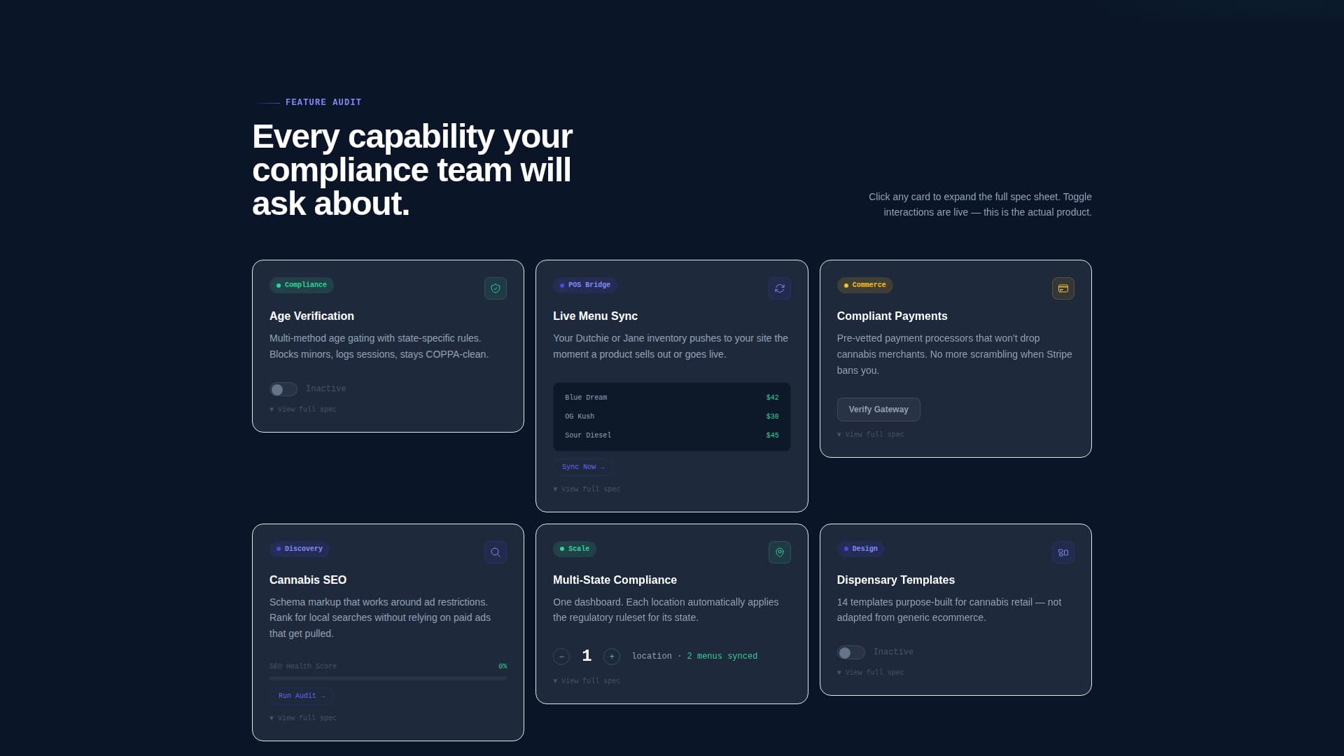 Cannabis Software & SaaS Professional Website Template