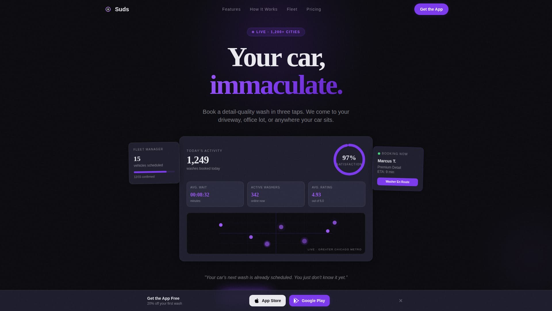 Suds - Seamless Carwash Landing Page Template