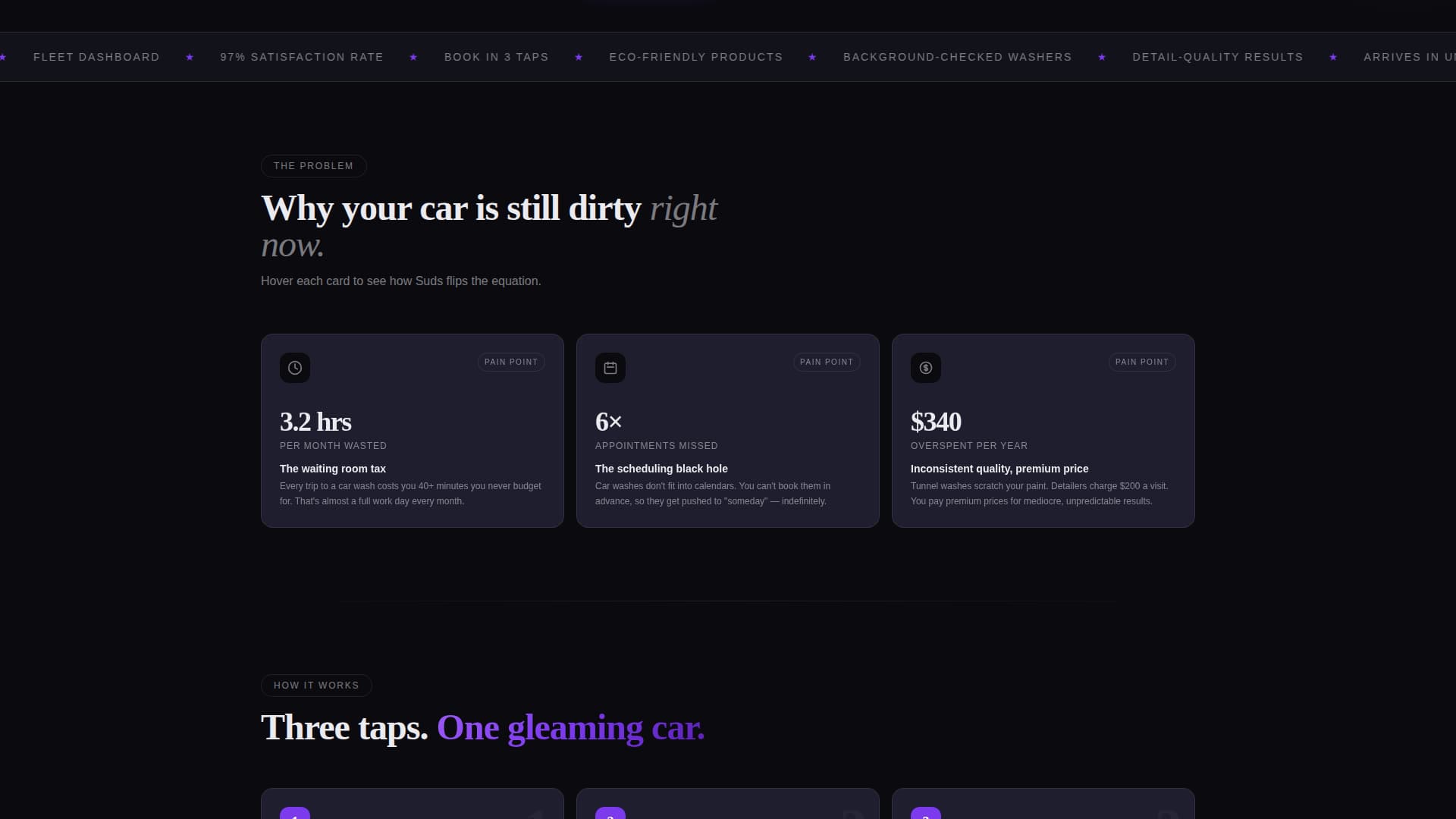 Suds - Seamless Carwash Landing Page Template