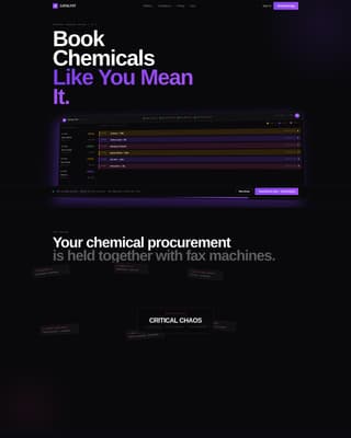 Catalyst - Powerful Chemical Landing Page Template