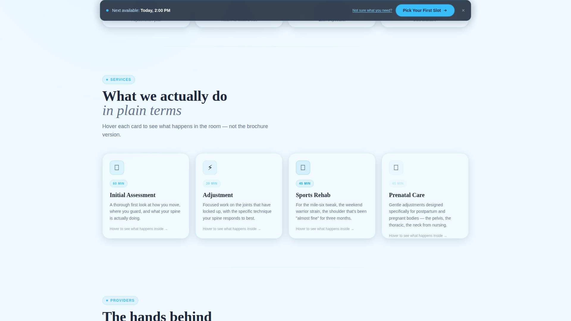 Adjust - Modern Chiropractic Landing Page Template