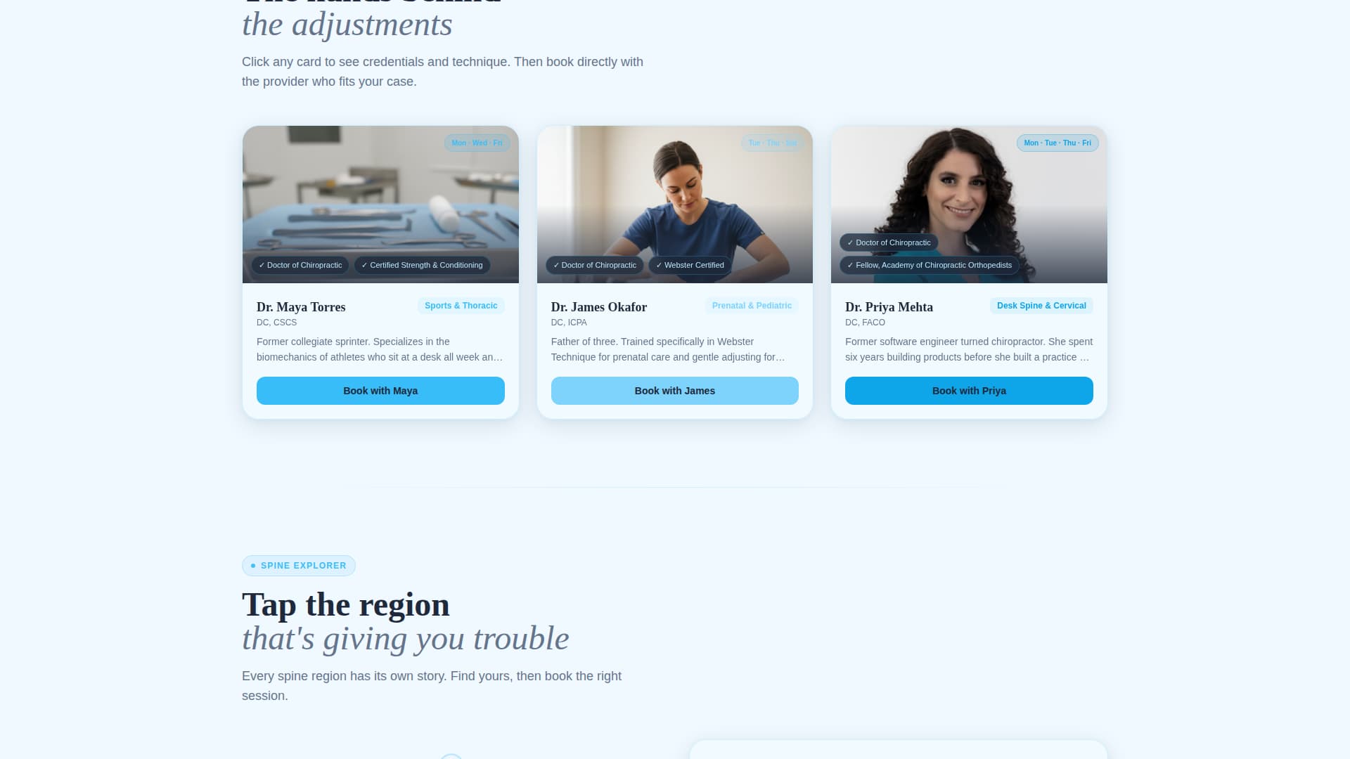 Adjust - Modern Chiropractic Landing Page Template
