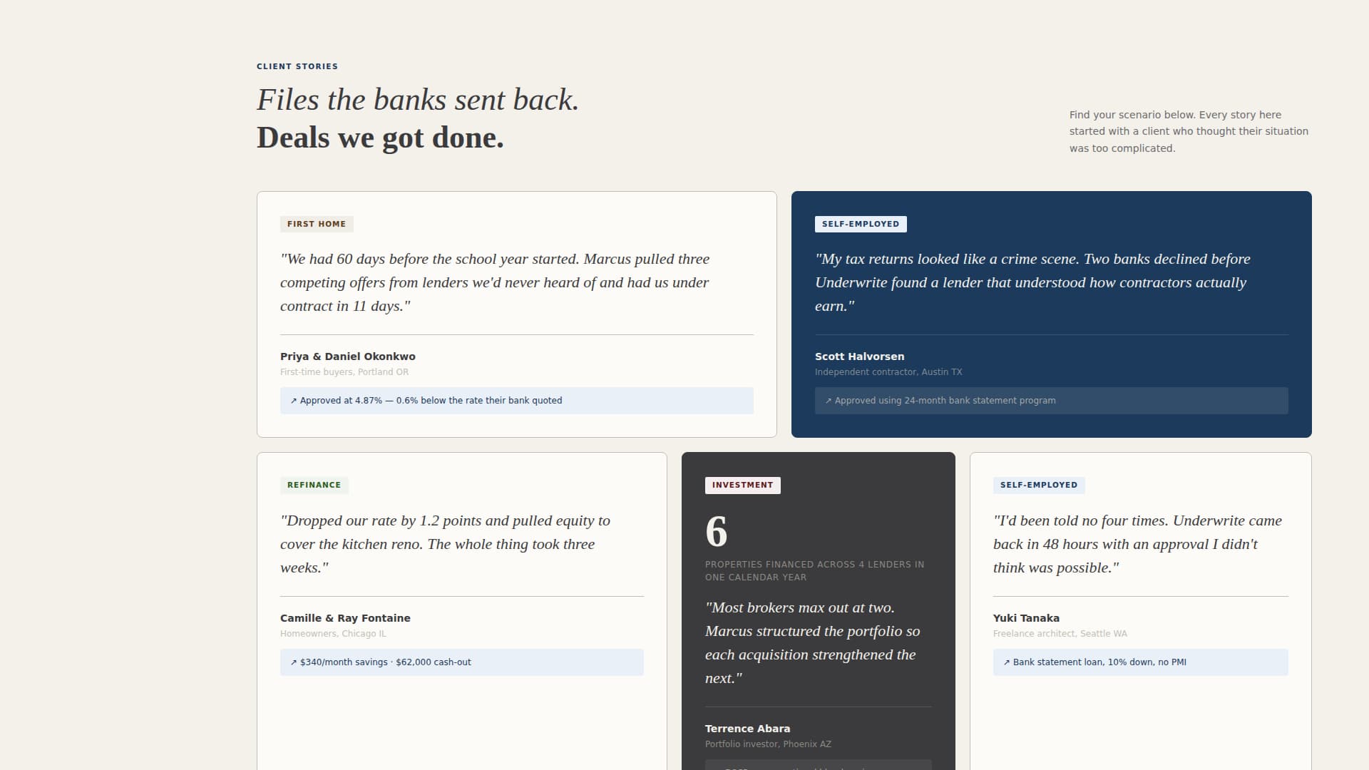 Underwrite - Authoritative Mortgagebroker Landing Page Template