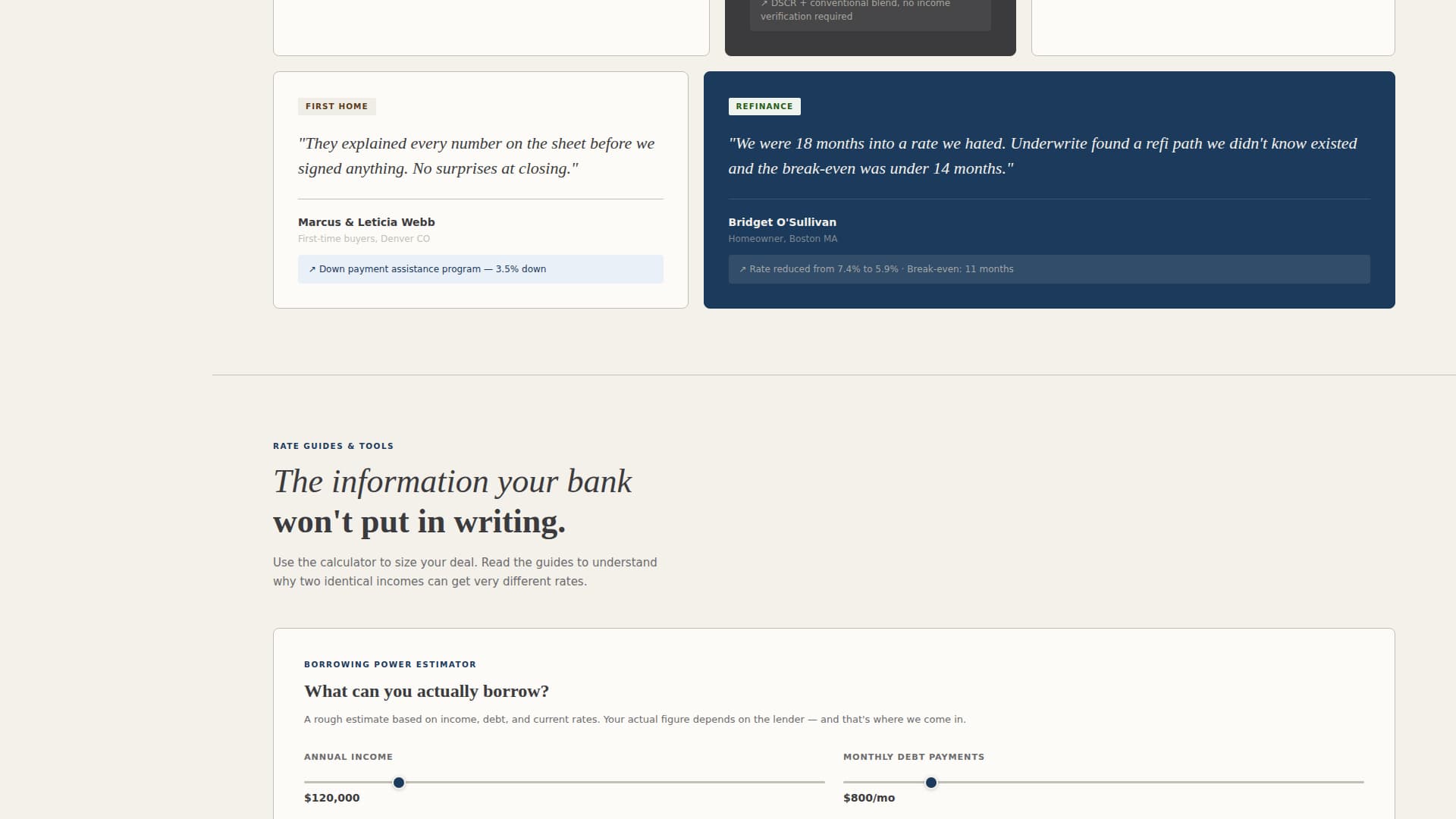 Underwrite - Authoritative Mortgagebroker Landing Page Template