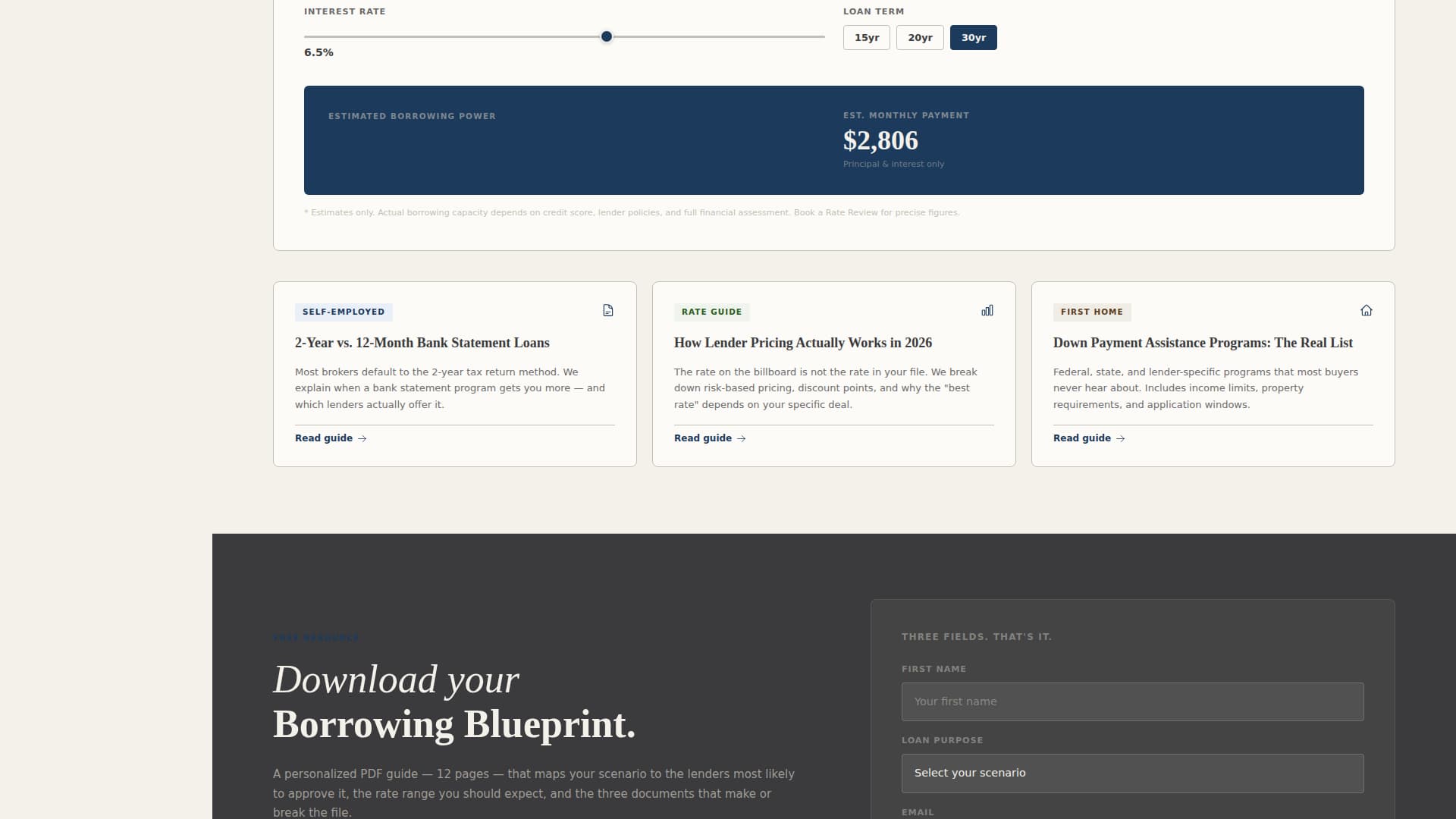 Underwrite - Authoritative Mortgagebroker Landing Page Template
