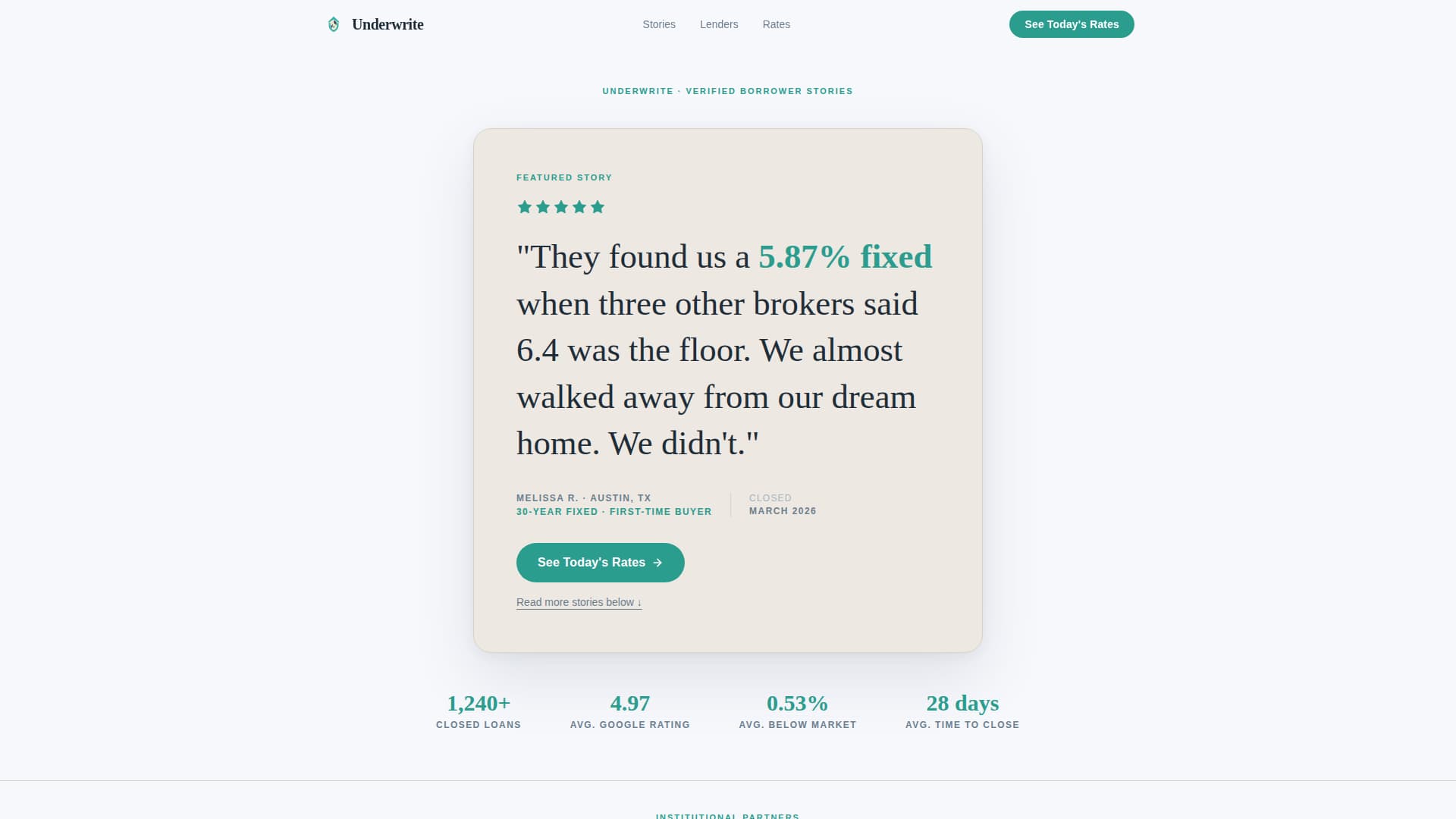 Underwrite - Trusted Mortgagebroker Landing Page Template