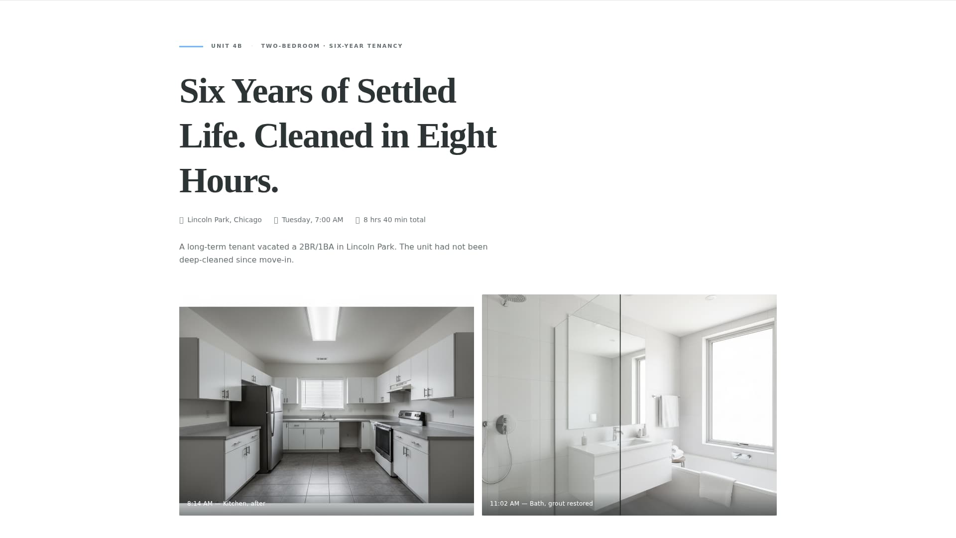 Turnover - Spotless Rental Landing Page Template