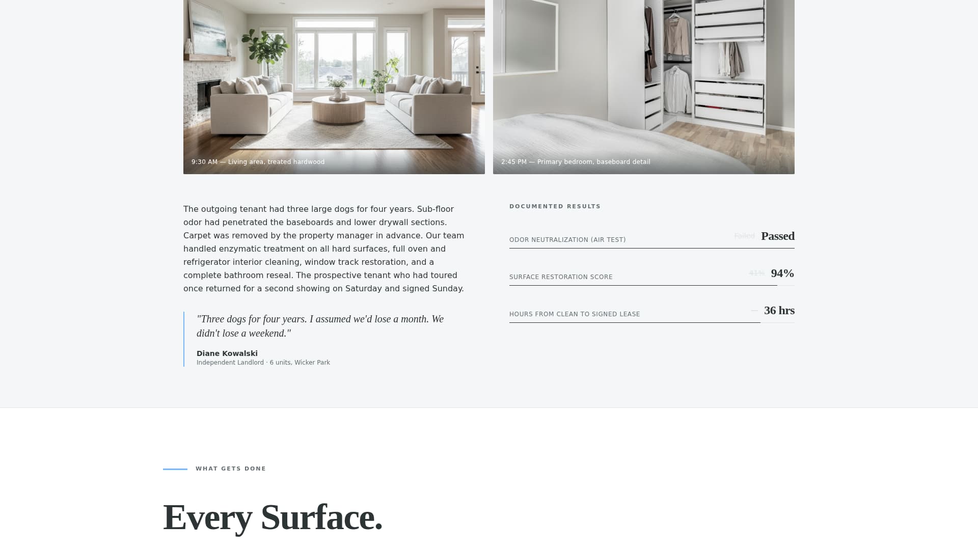 Turnover - Spotless Rental Landing Page Template