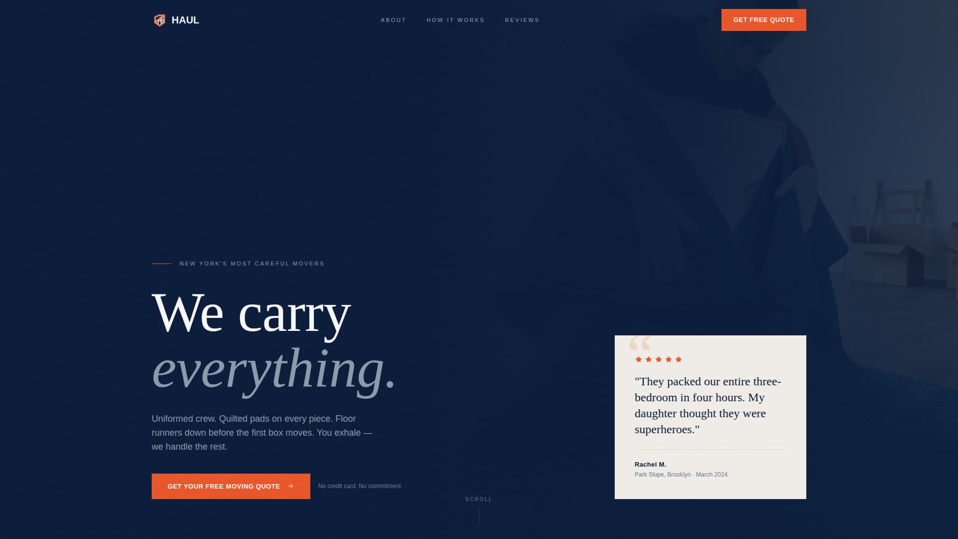 Convoy — Rapid Specialty Moving Landing Page Template