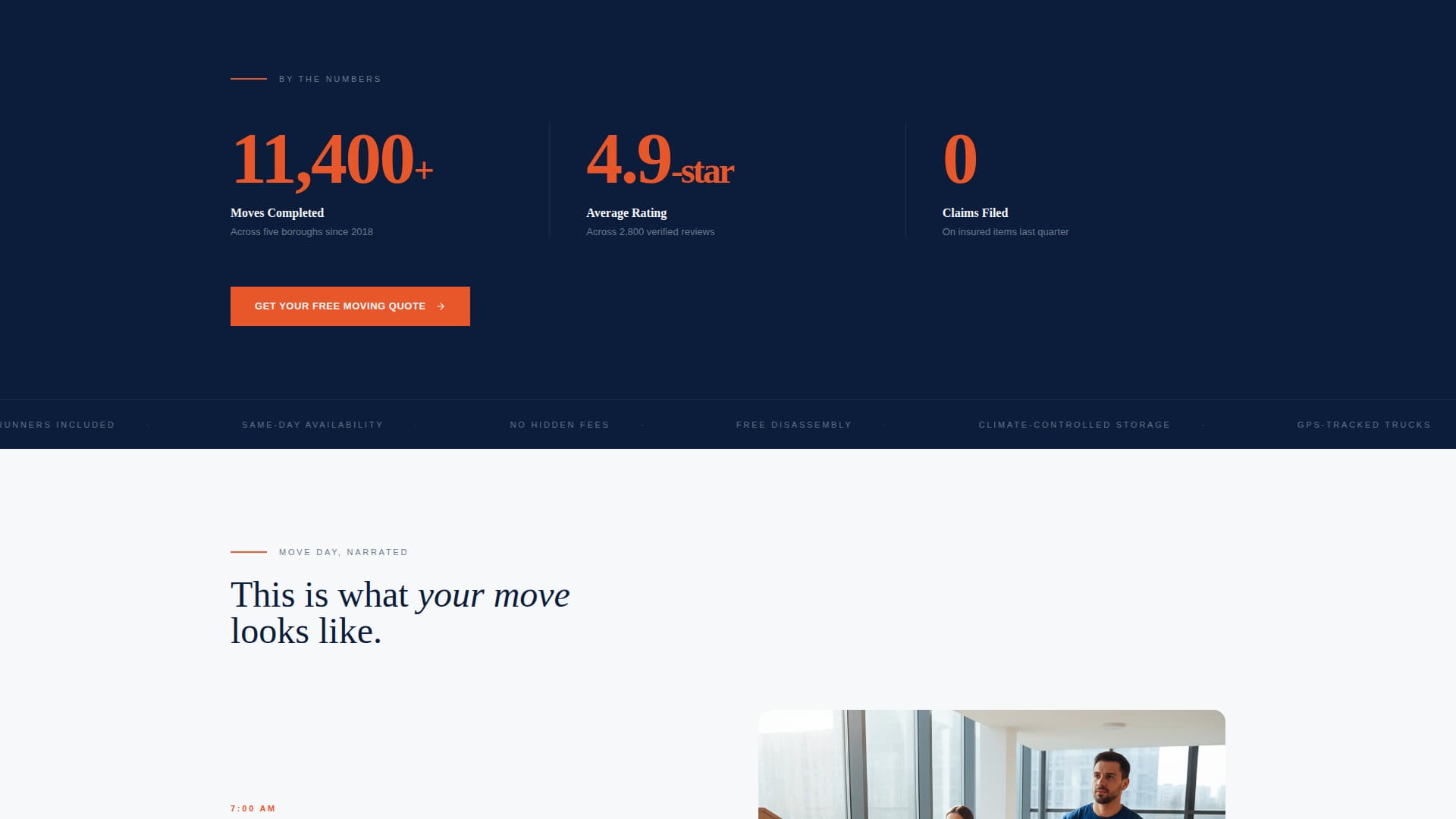 Convoy — Rapid Specialty Moving Landing Page Template