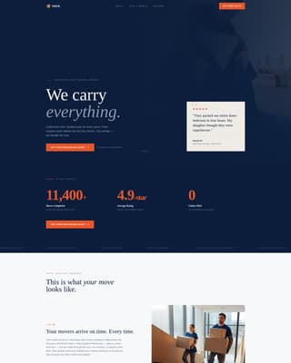 Convoy — Rapid Specialty Moving Landing Page Template