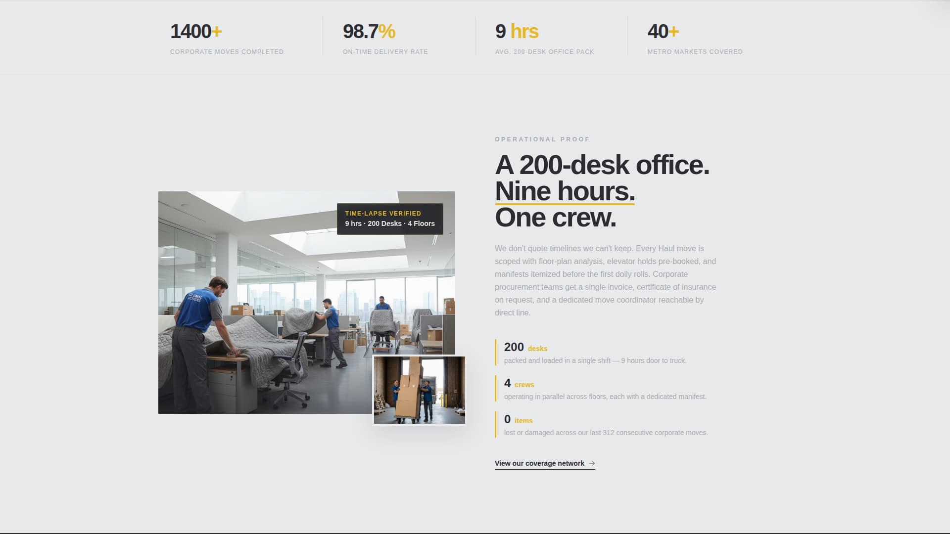Haul - Precision Corporate Landing Page Template