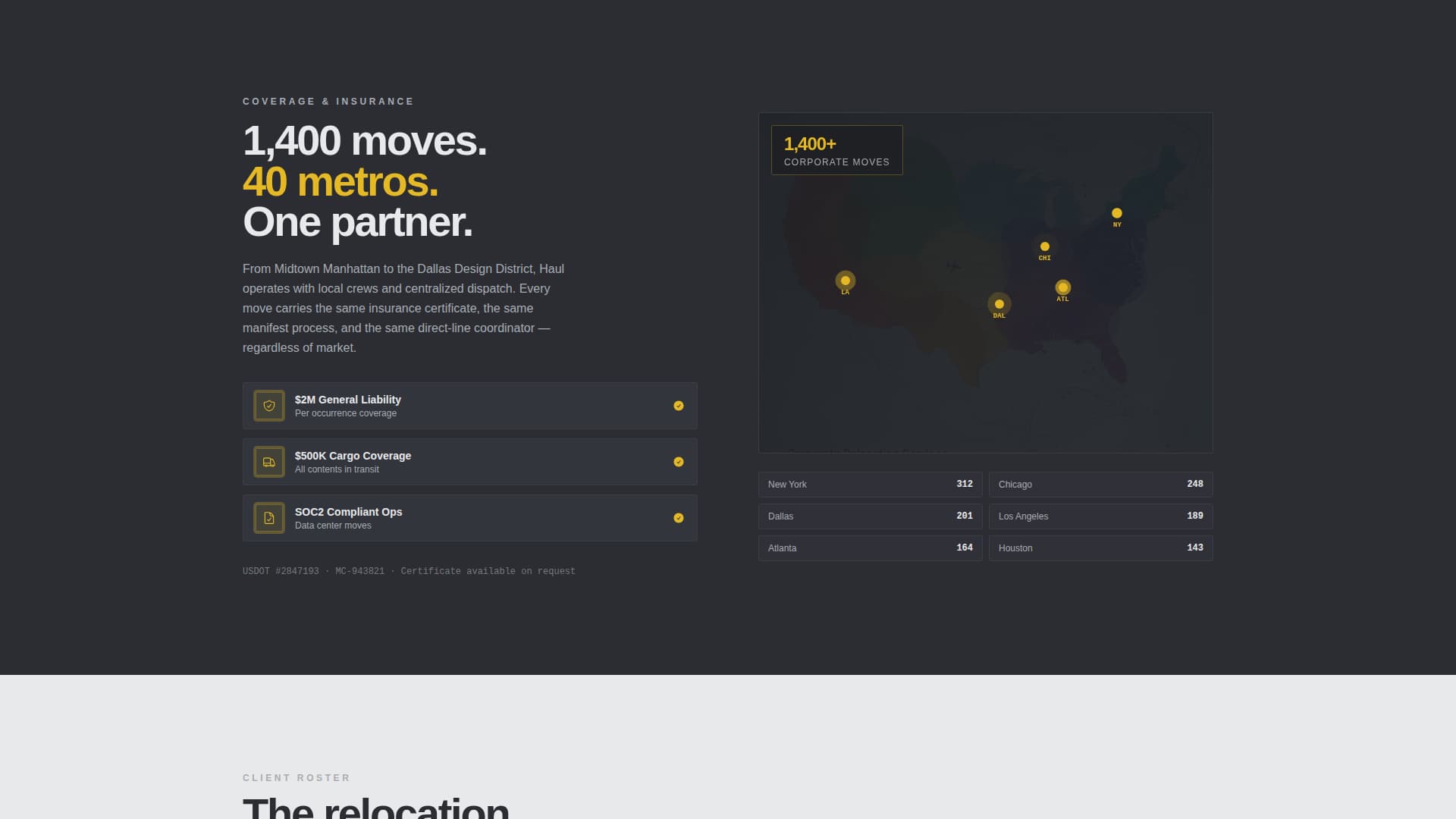 Haul - Precision Corporate Landing Page Template