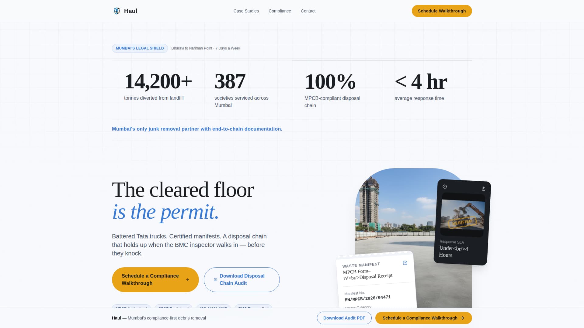 Haul - Compliant Junkremoval Landing Page Template
