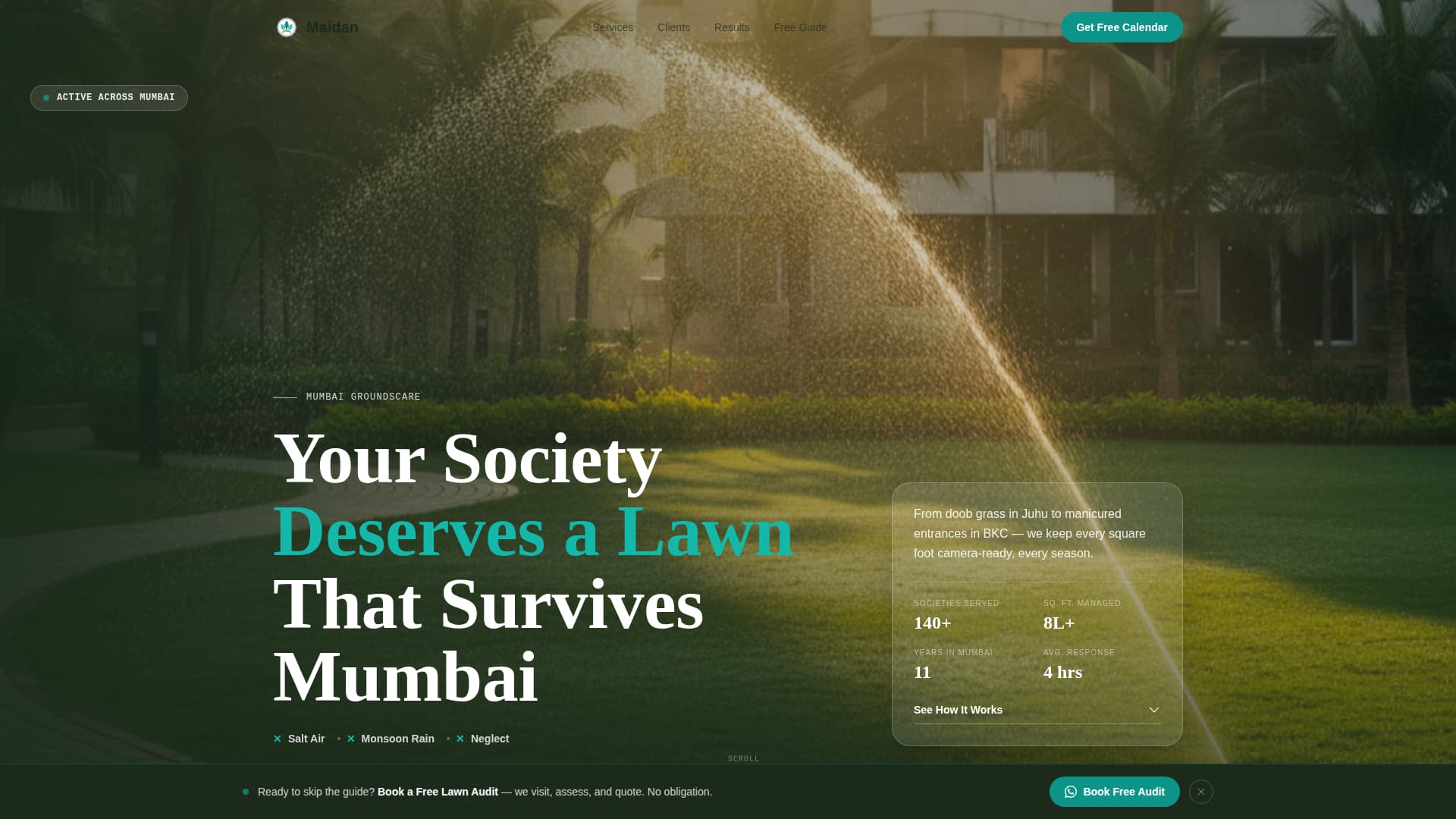 Maidan - Dependable Lawncare Landing Page Template