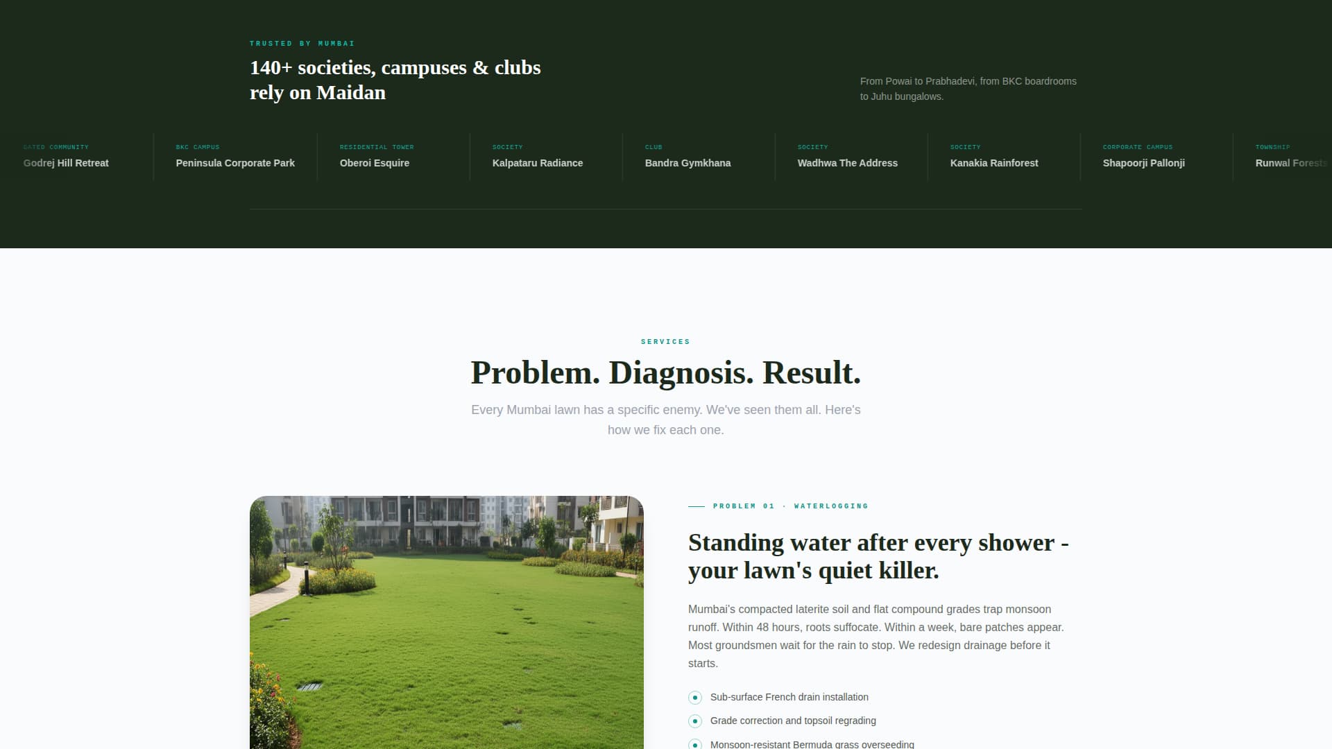 Maidan - Dependable Lawncare Landing Page Template
