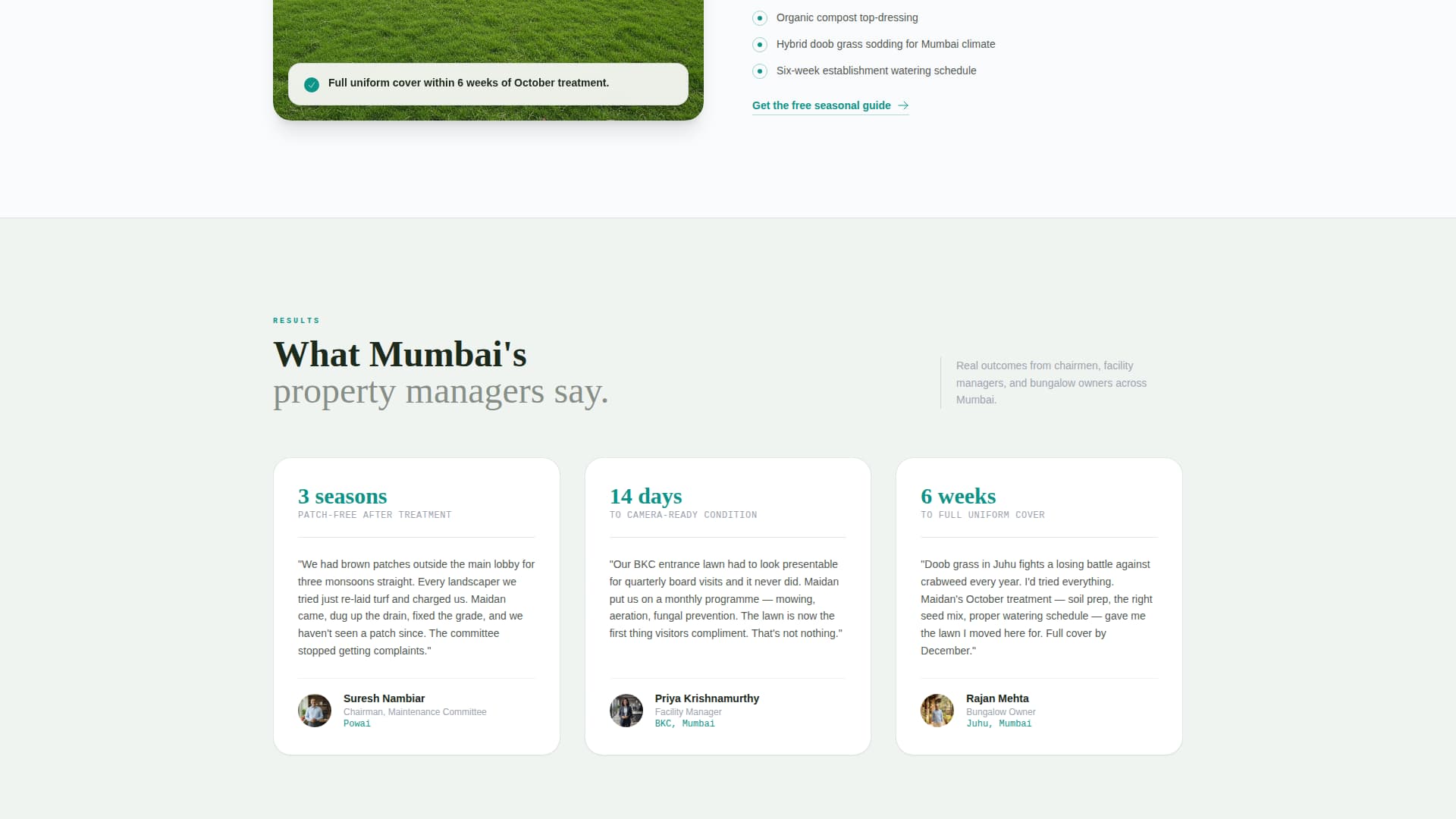 Maidan - Dependable Lawncare Landing Page Template