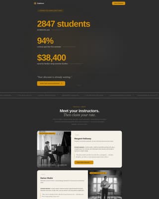 Cadence - Precision Musicschool Landing Page Template