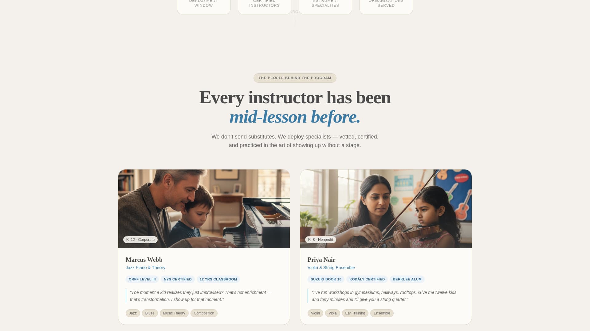 Cadence - Emergency Music Landing Page Template