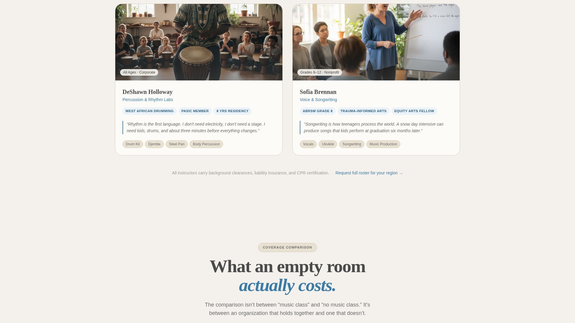 Cadence - Emergency Music Landing Page Template