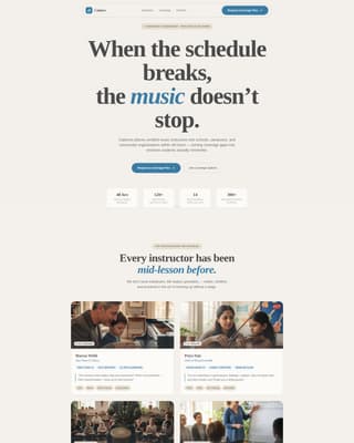 Cadence - Emergency Music Landing Page Template