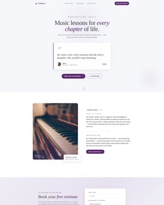Cadence - Inviting Musicschool Landing Page Template