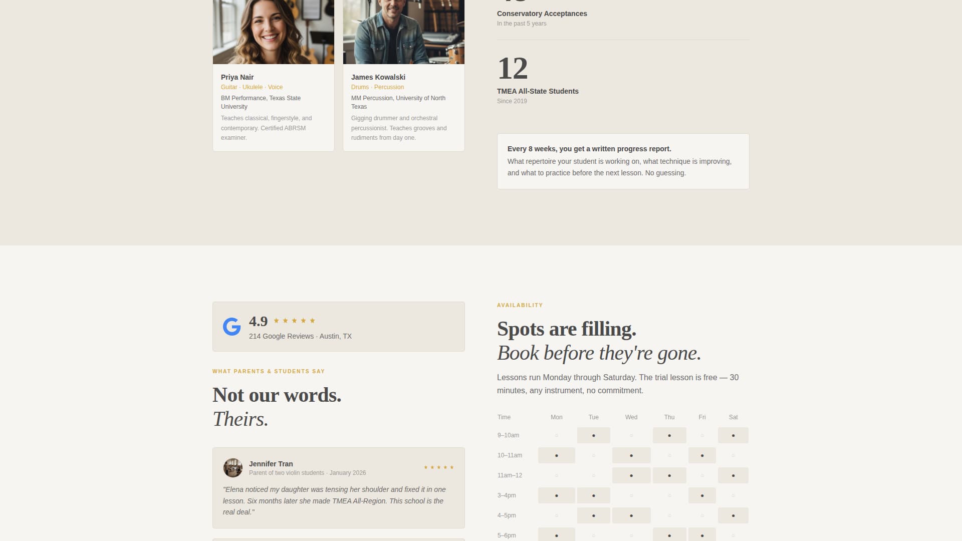 Chord - Proven Musicschool Landing Page Template
