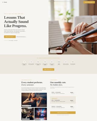 Chord - Proven Musicschool Landing Page Template