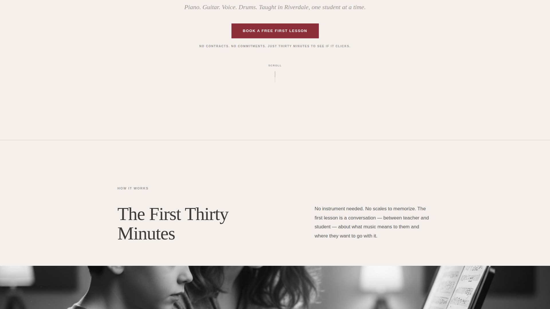 Cadence - Inspiring Musicschool Landing Page Template