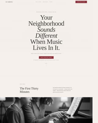 Cadence - Inspiring Musicschool Landing Page Template