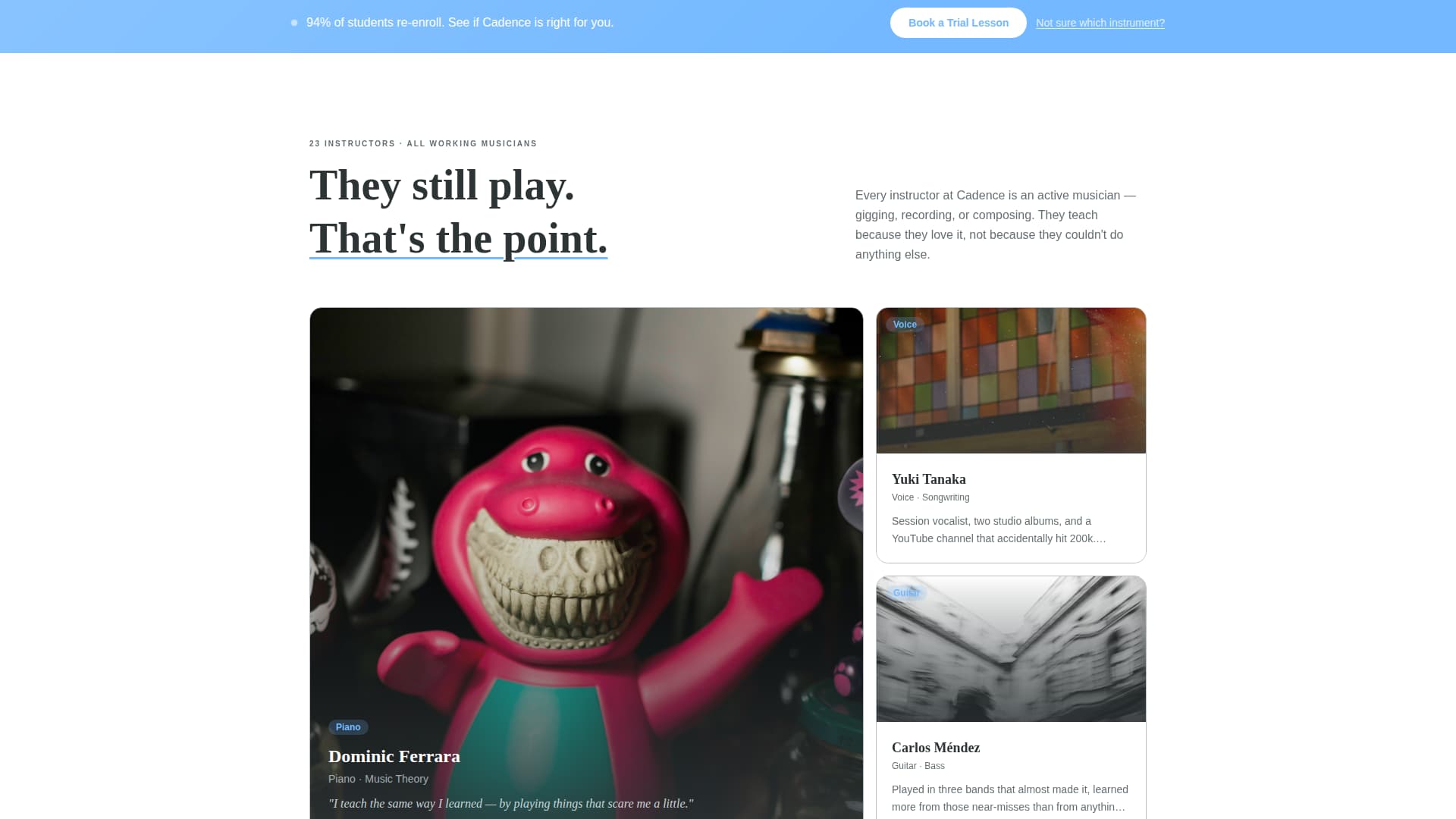 Symphony — Transformative Music Academy Landing Page Template