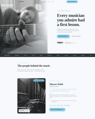 Cadence - Editorial Musicteacher Landing Page Template