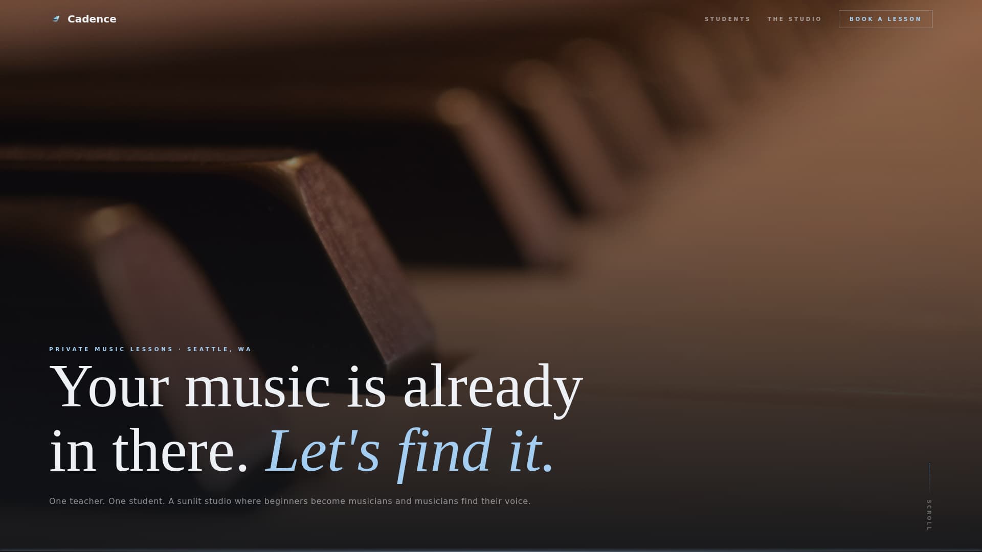 Maestro — Game Changing Music Teacher Landing Page Template