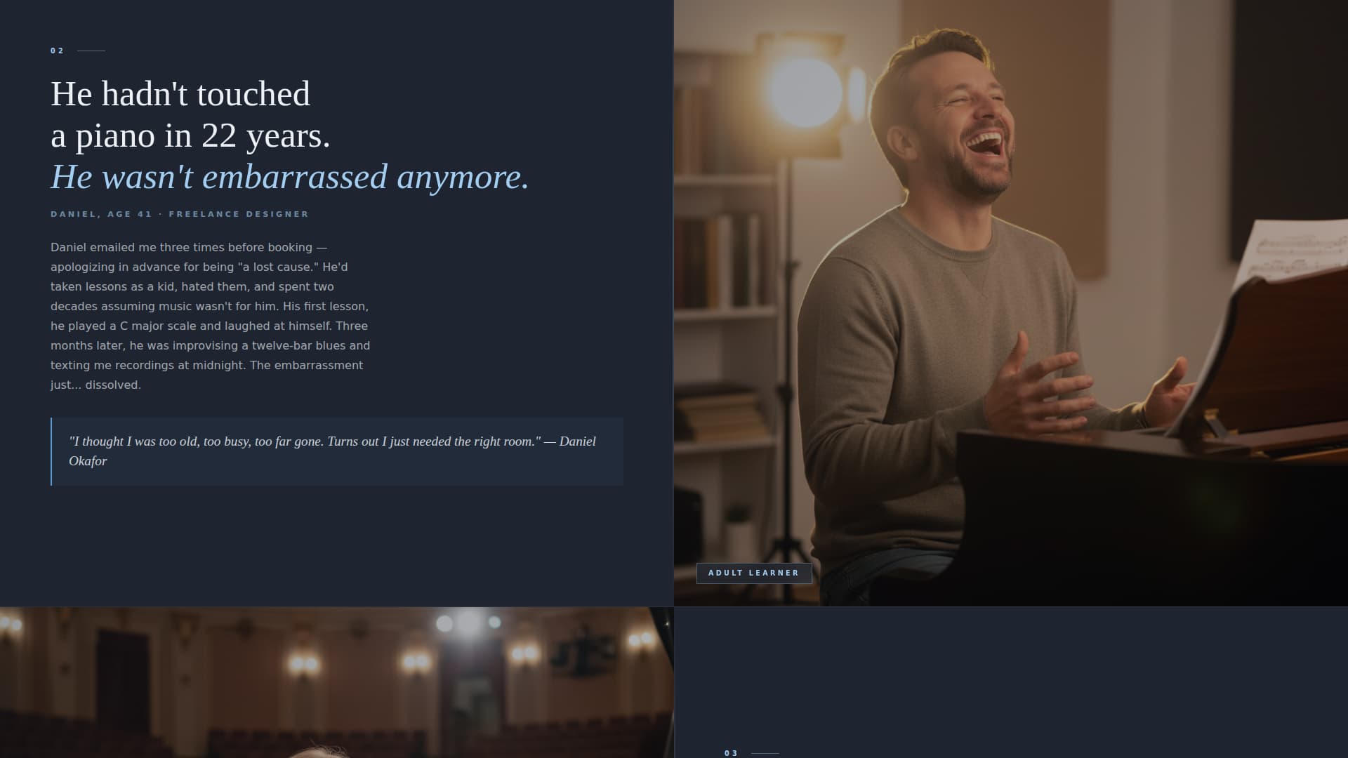 Maestro — Game Changing Music Teacher Landing Page Template