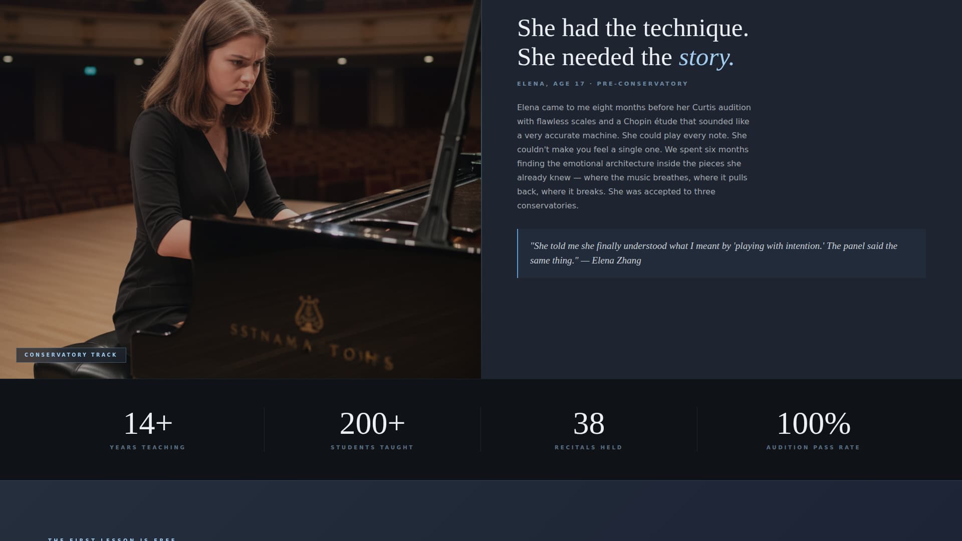 Maestro — Game Changing Music Teacher Landing Page Template