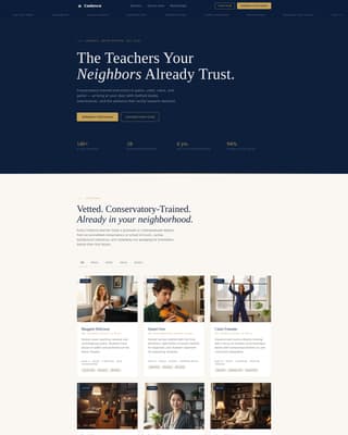Harmony — Expert Music Instruction Landing Page Template