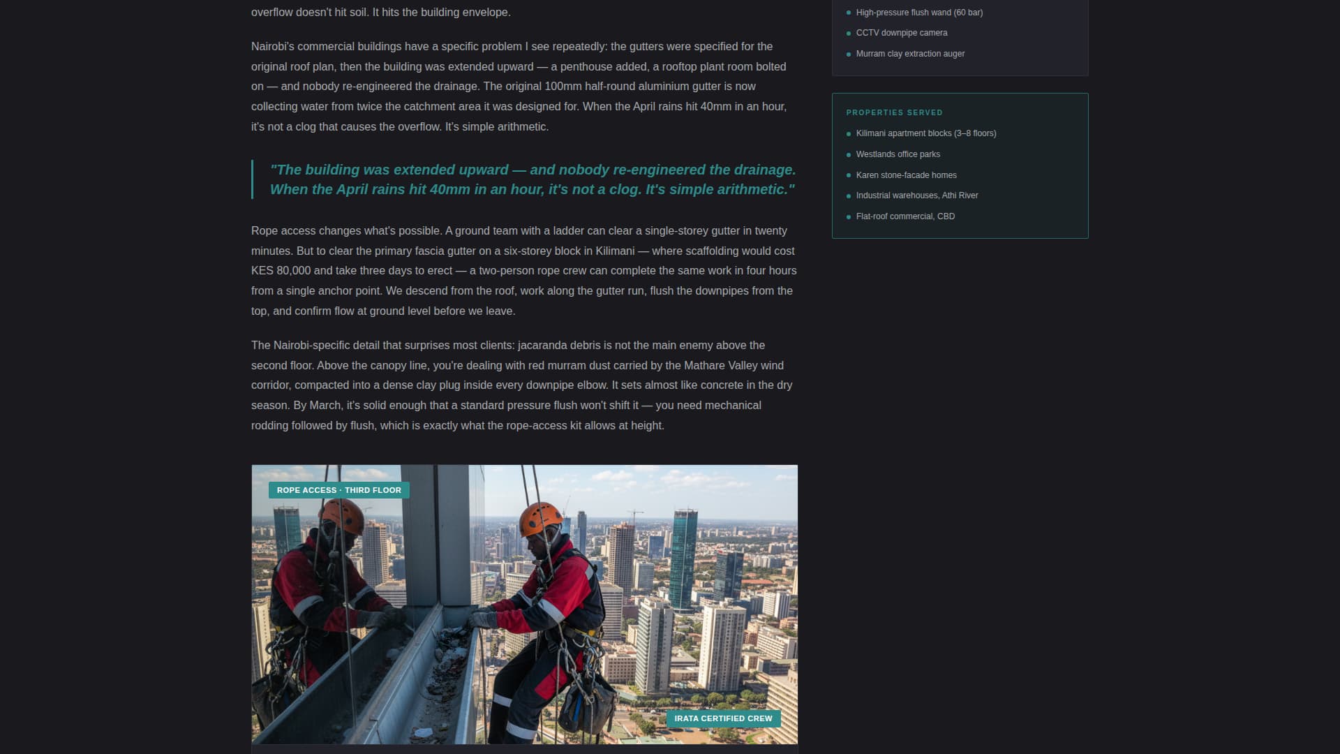 Downpipe - Authoritative Guttercleaning Landing Page Template