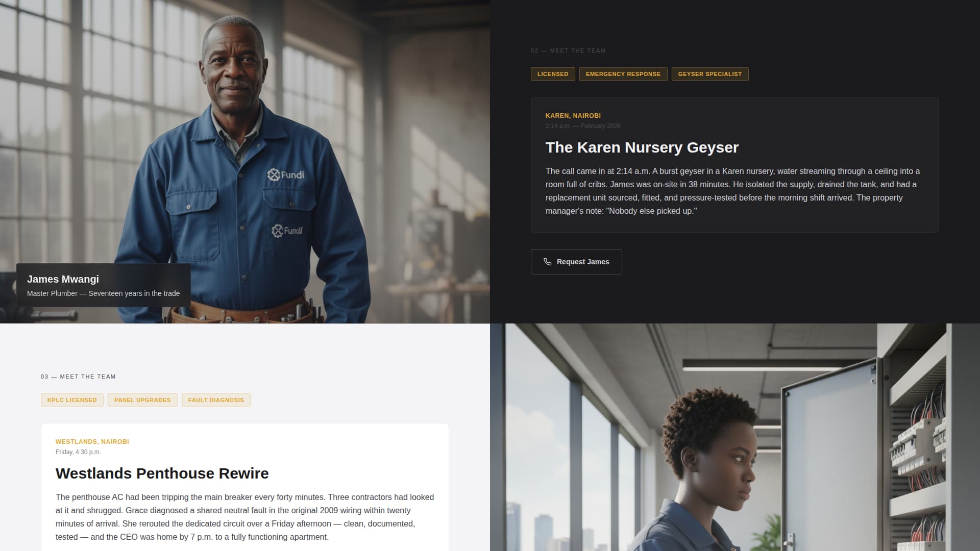 Fundi - Trusted Handyman Landing Page Template