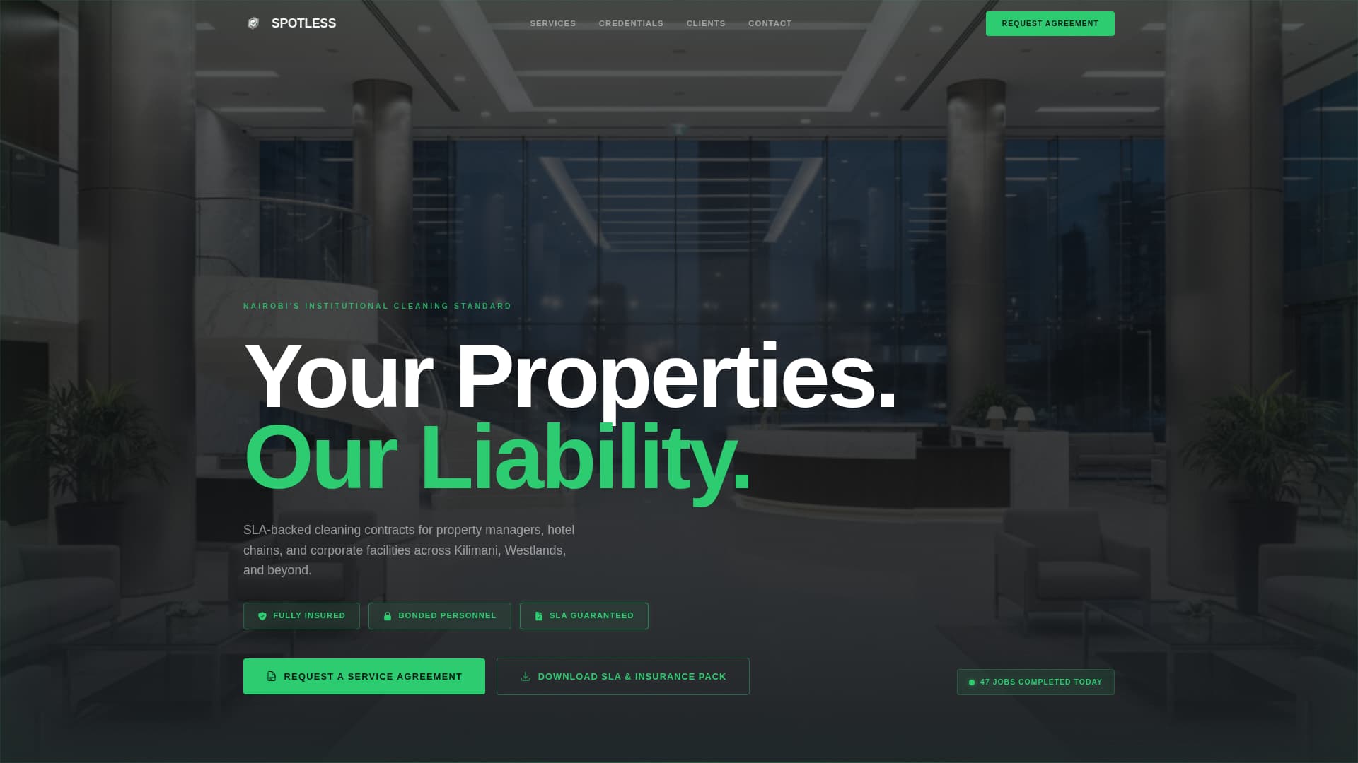 Spotless - Verified Cleaning Landing Page Template