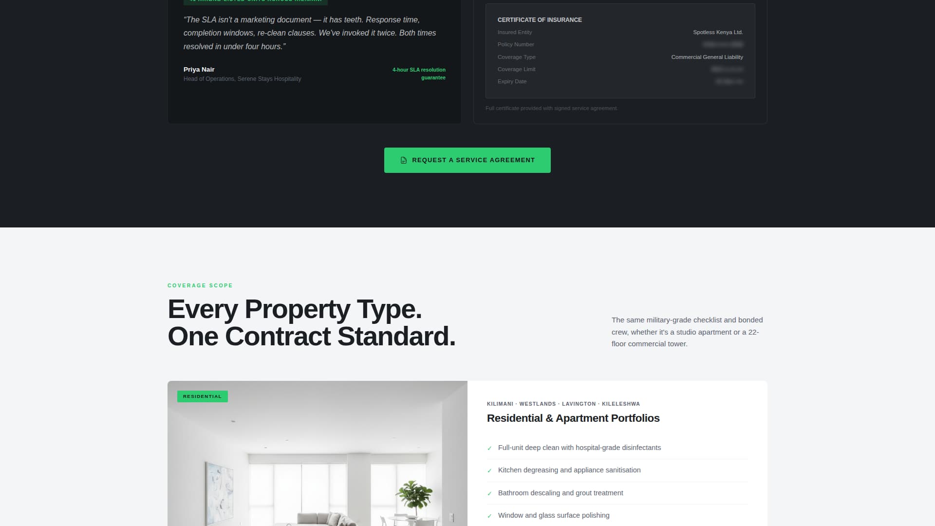Spotless - Verified Cleaning Landing Page Template