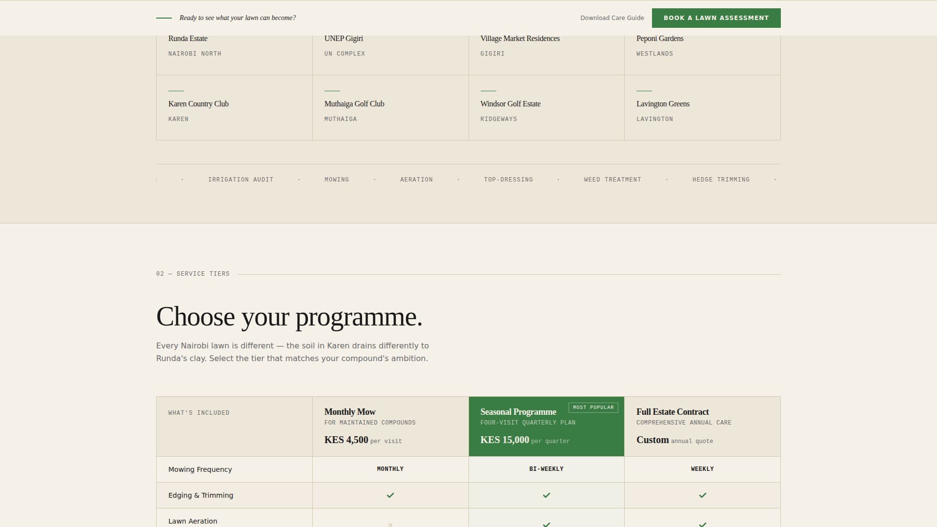 Greenscape — Trusted Lawn Care Landing Page Template