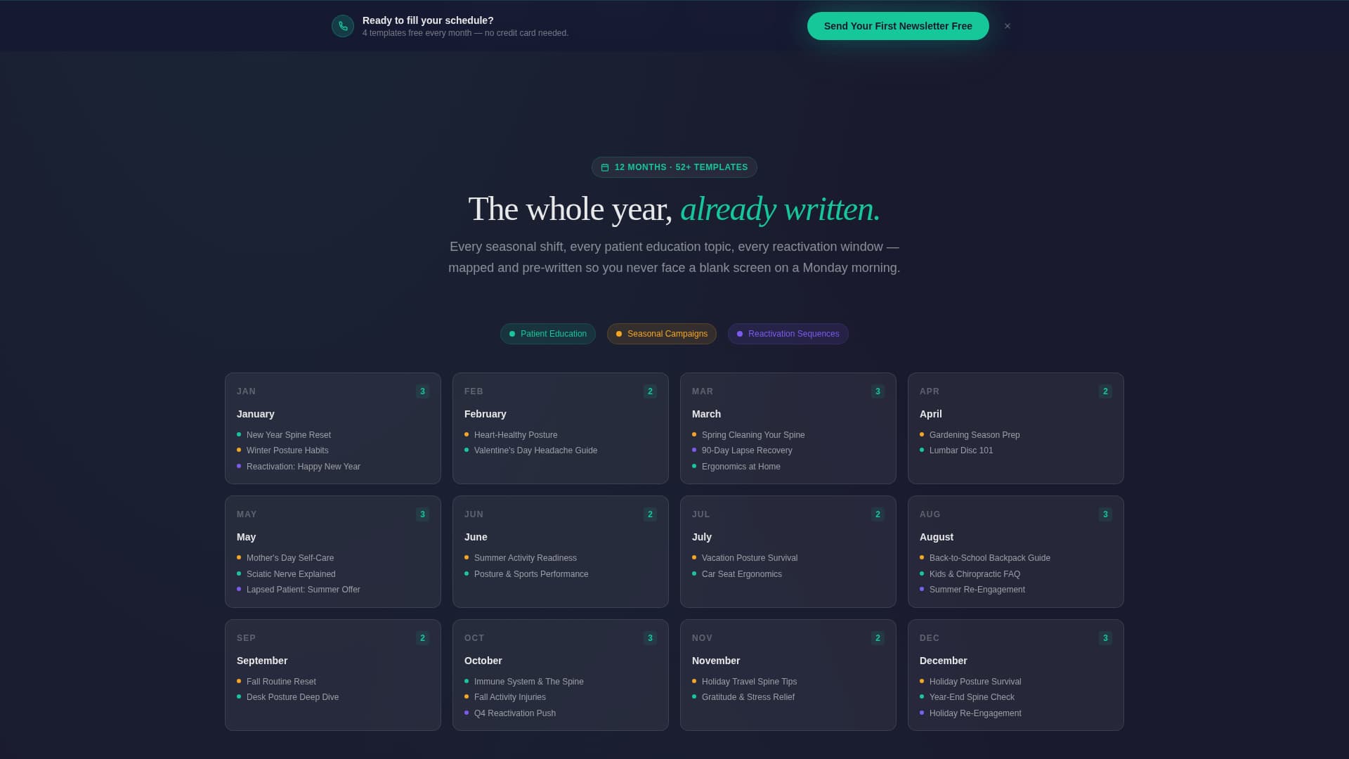 Adjust - Effortless Chiropractic Landing Page Template