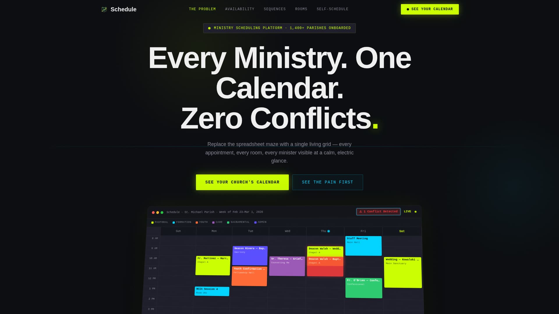 Church & Religious Software Booking Website Template
